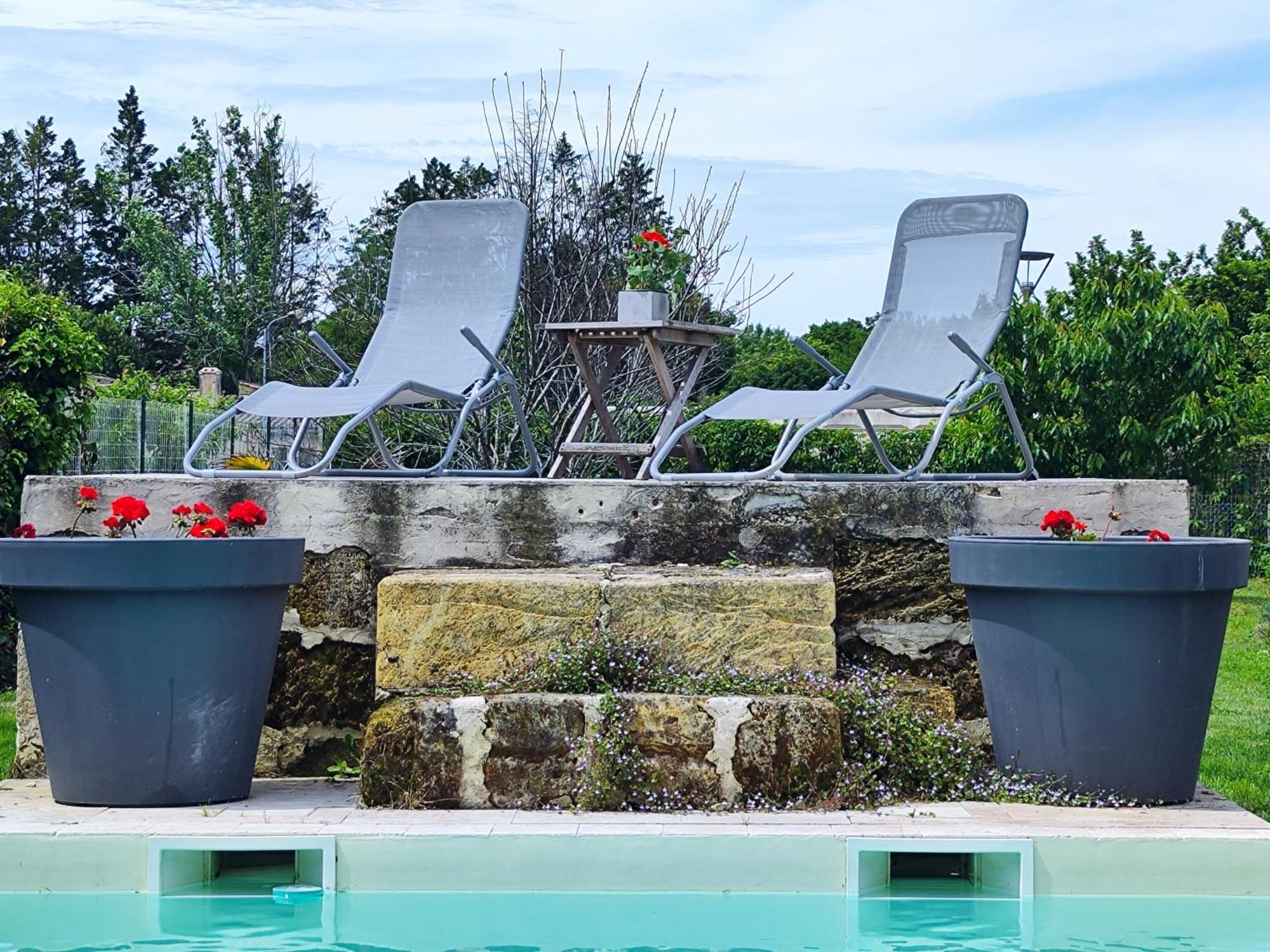 Jolie Villa Avec Piscine Dans Le St Emilionnais Sainte-Terre Eksteriør billede